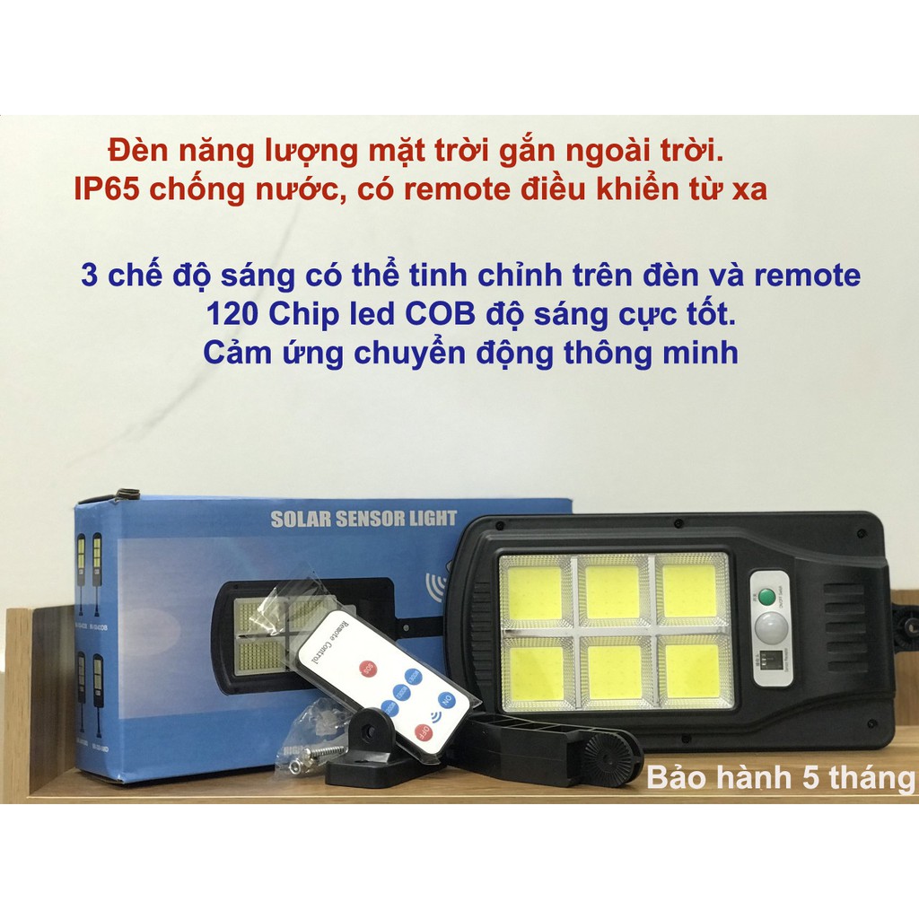 Đèn năng lượng mặt trời cho sân vườn 3 chế độ sáng.