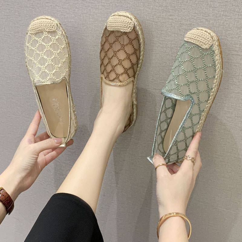 Giày Đế Bằng Phối Ren Lưới Thoáng Khí Phong Cách Hàn Quốc | BigBuy360 - bigbuy360.vn