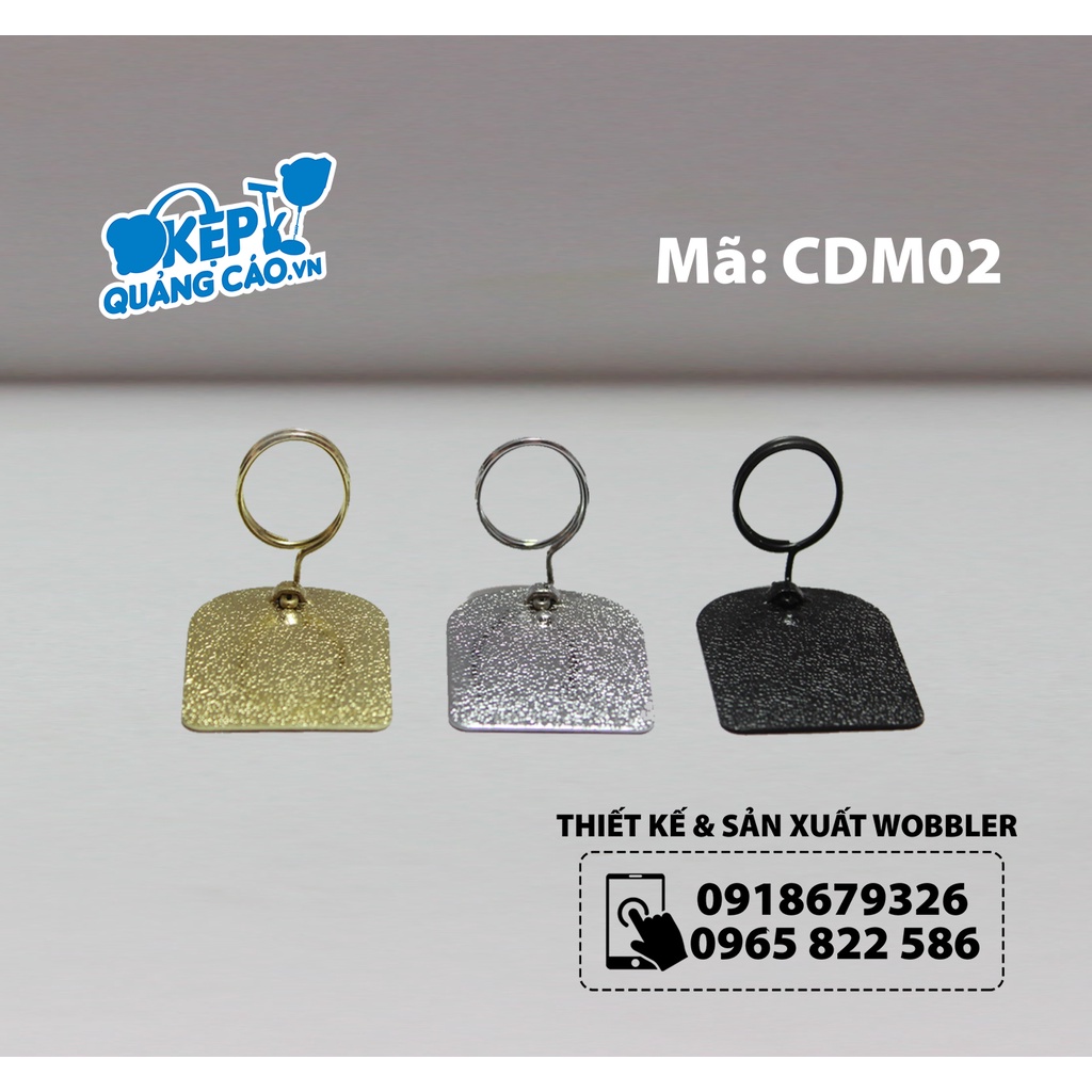 Kẹp để bàn inox, chân đê kẹp hình bằng inox,  Kẹp Giữ ảnh bằng kim loại, tag giá quầy bánh, Chân đế sắt mini - CDM