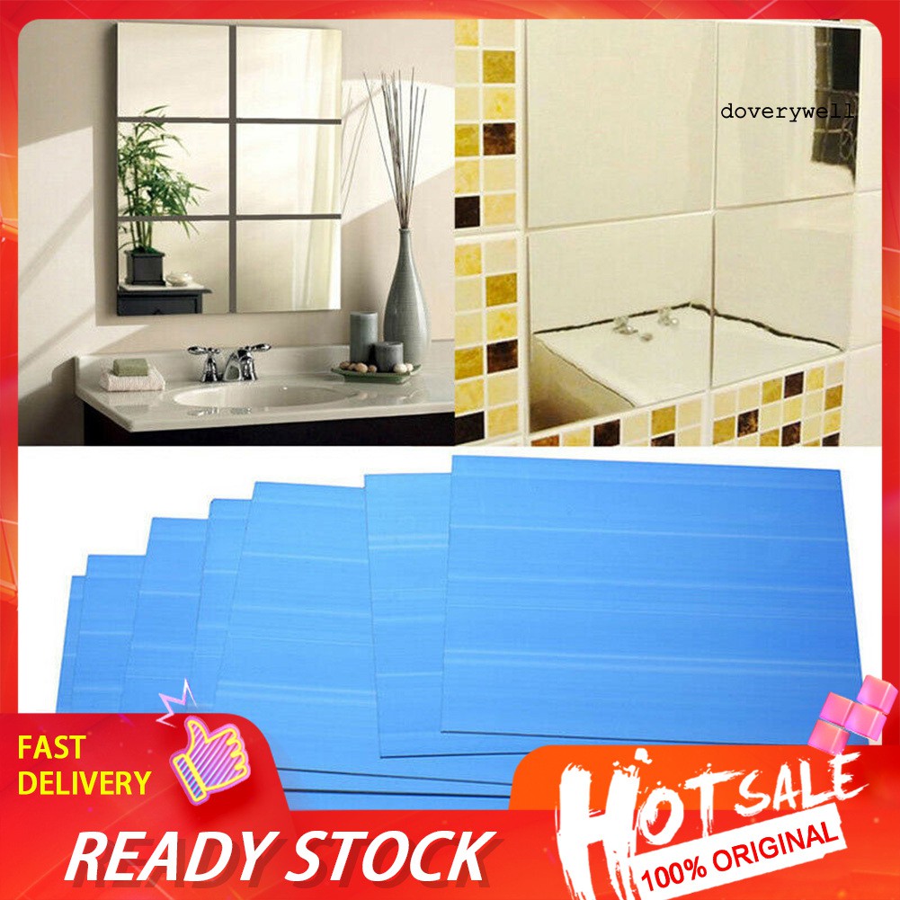 9 / 16 Miếng Dán Tường Hình Vuông Siêu Mỏng Tráng Gương