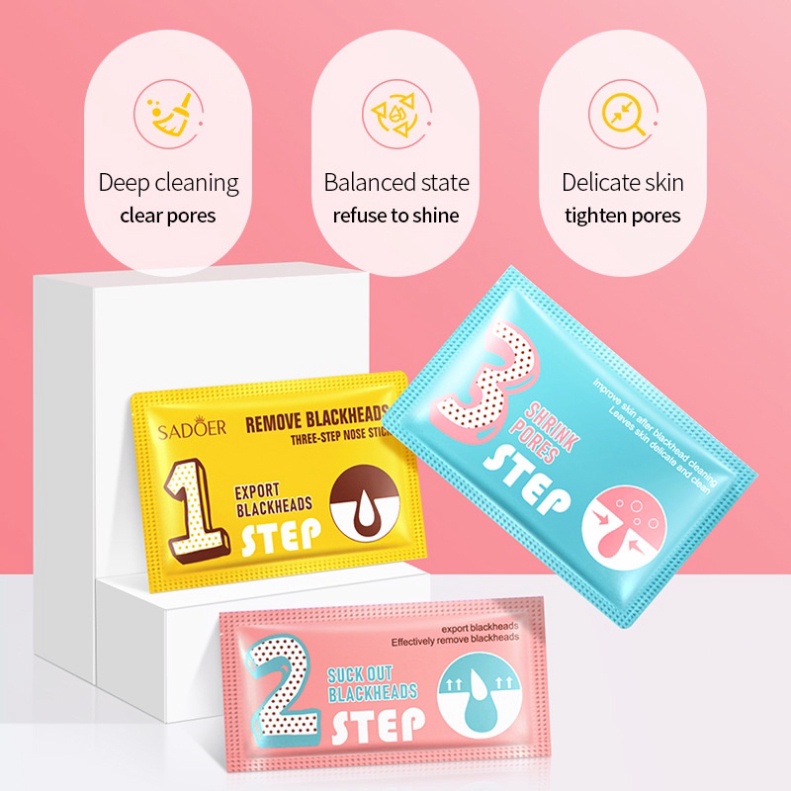 Set Lột mụn 3 miếng - Miếng Lột Mụn Đầu Đen Mũi KABA