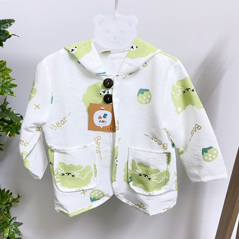 [TẶNG 1 THƯỚC DÂY] Áo khoác chất xốp Hàn cao cấp tặng kèm khẩu trang cho bé trai bé gái - Riokids AK2