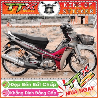 Tem Xe Sirius Hồng Xám Bạc Chấm Bi - Tem Sirius Bạc Hồng Xám Siêu Đẹp - Mẫu Team Sirius Hồng Xám Bạc (s049-00)