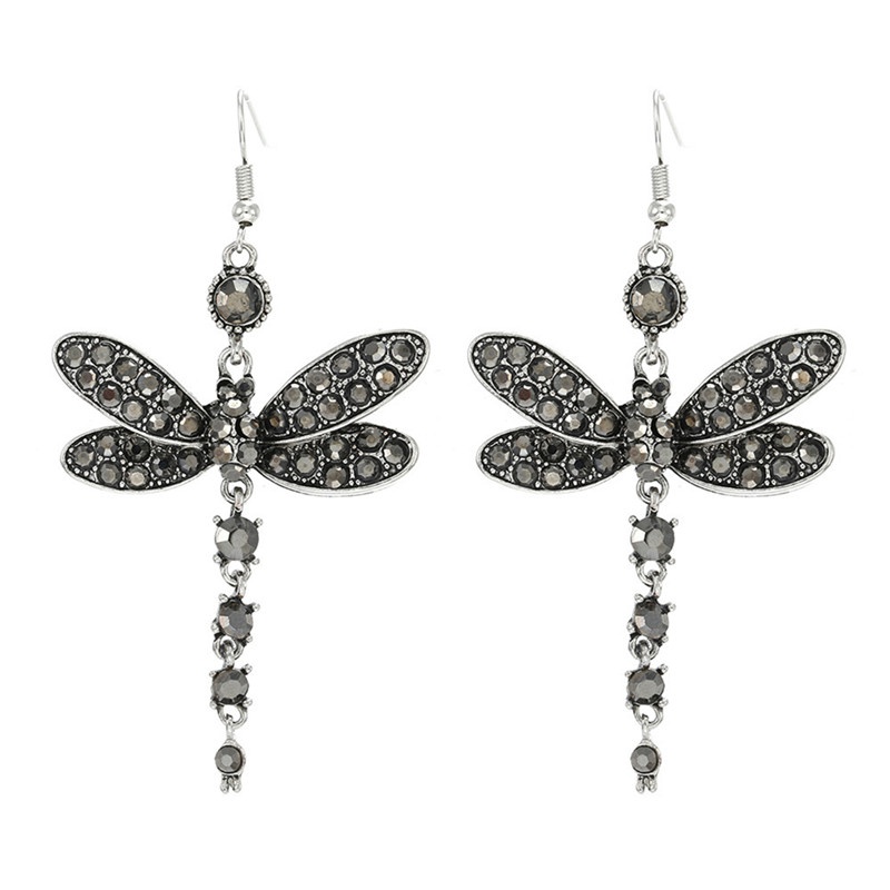 Khuyên Tai Hình Chuồn Chuồn Đính Đá 5 Màu