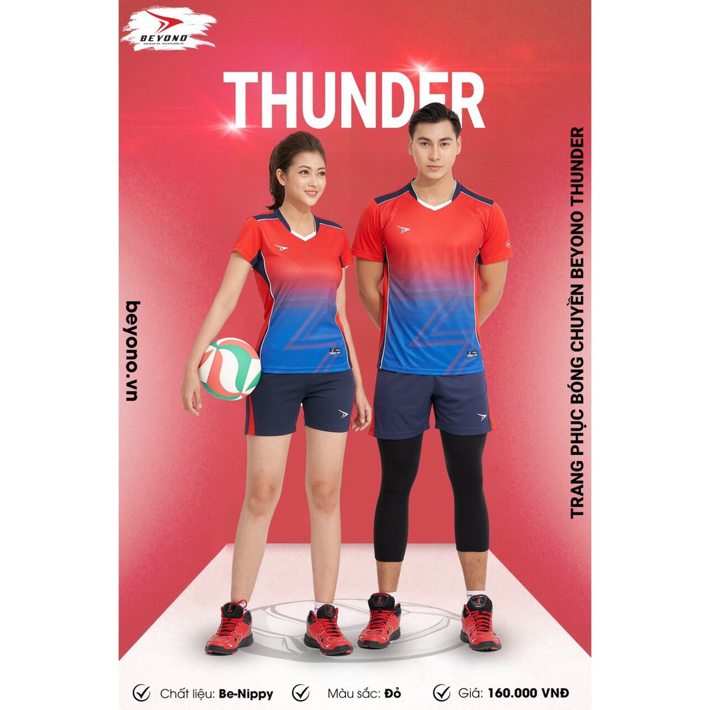 [MIỄN PHÍ IN TÊN SỐ] ÁO BÓNG CHUYỀN NAM NỮ BEYONO THUNDER MỚI 2021