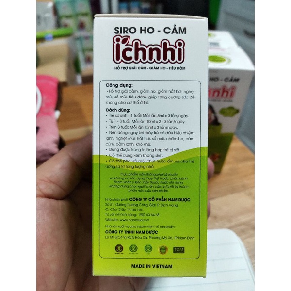 Siro ho cảm ích nhi