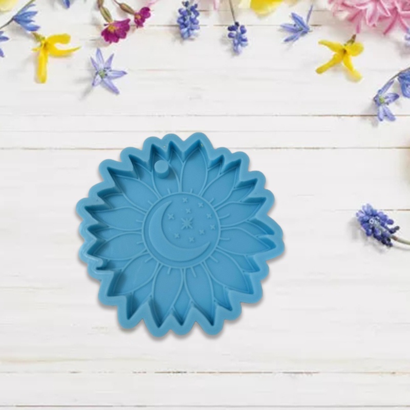 Khuôn Silicone Hình Hoa Hướng Dương Làm Móc Khóa DIY