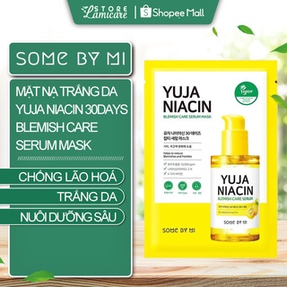 Mặt nạ dưỡng trắng da some by mi yuja niacin 30days blemish care serum mask - Lamicare