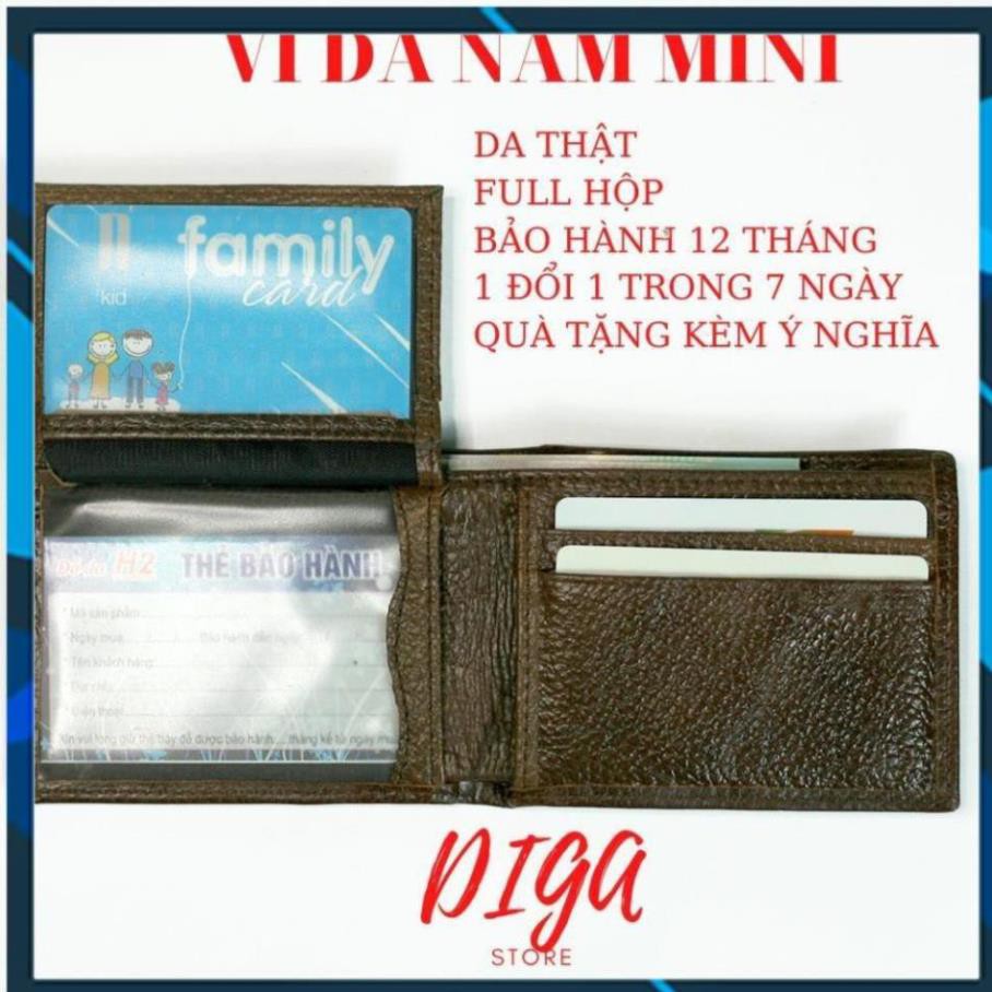 Ví Da Nam Mini 💖𝑭𝑹𝑬𝑬𝑺𝑯𝑰𝑷💖 Ví Tiền Mini - Hàng Cao Cấp  VNXK - 2 Kiểu Dáng Đứng, Ngang - DIGA-VD40 Shop Minh An