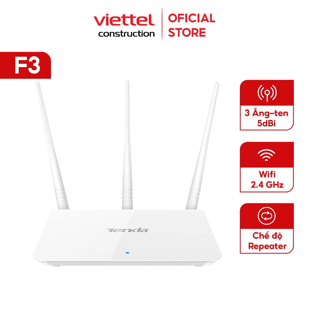 Thiết bị phát Wifi Tenda F3 Chuẩn N 300Mbps