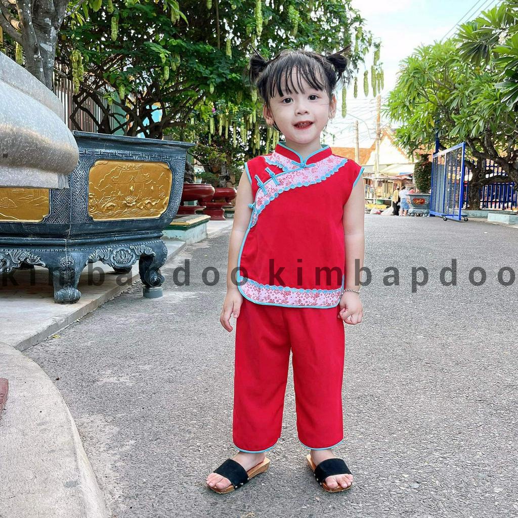 Bà bà Tàu cho bé gái, Tiểu long nữ 7-16kg MÀU NGẪU NHIÊN