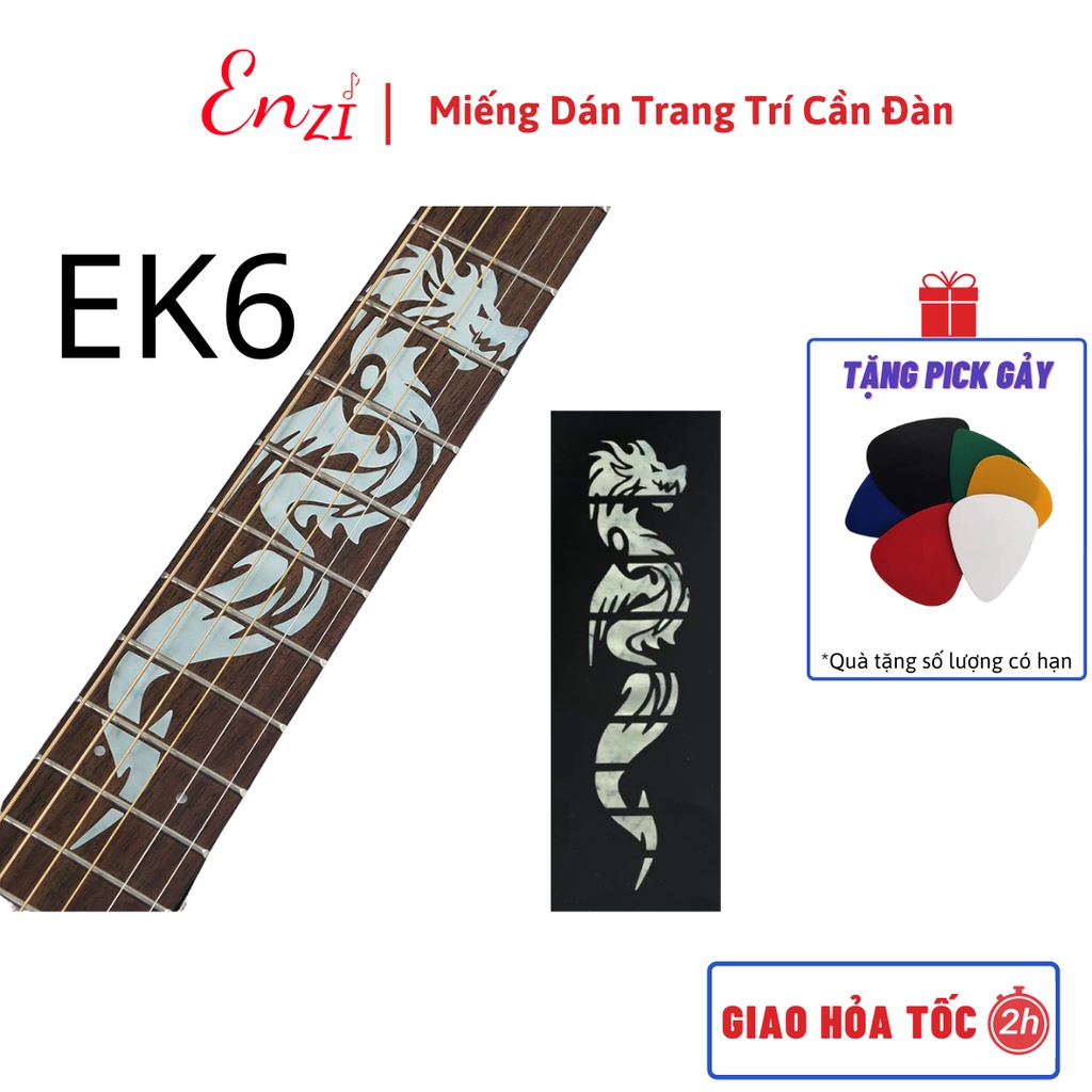 Sticker dán cần đàn miếng dán trang trí khảm cần đàn guitar chất lượng Enzi