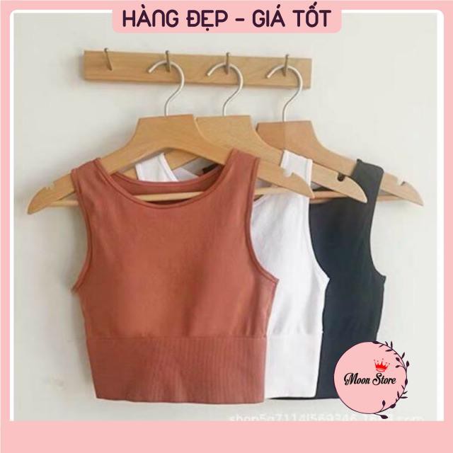 Áo bra nữ, áo croptop ba lỗ dáng lửng mút ngực cực xinh