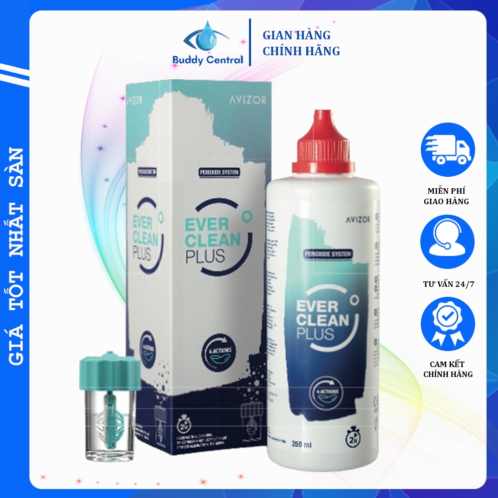 Dung dịch ngâm, khử trùng và diệt khuẩn lens Avizor Ever Clean Plus 225ml