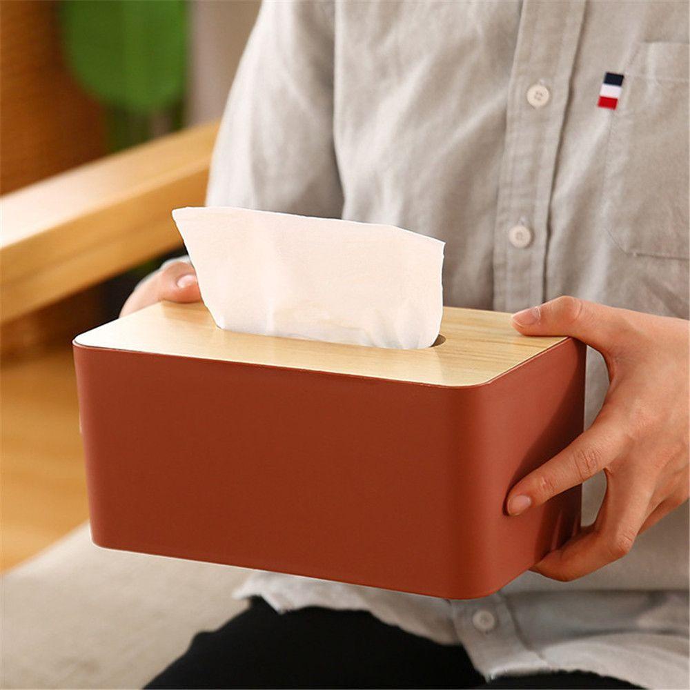 JUNE Hộp Đựng Khăn Giấy Bằng Gỗ Thiết Kế Sáng Tạo Ốp