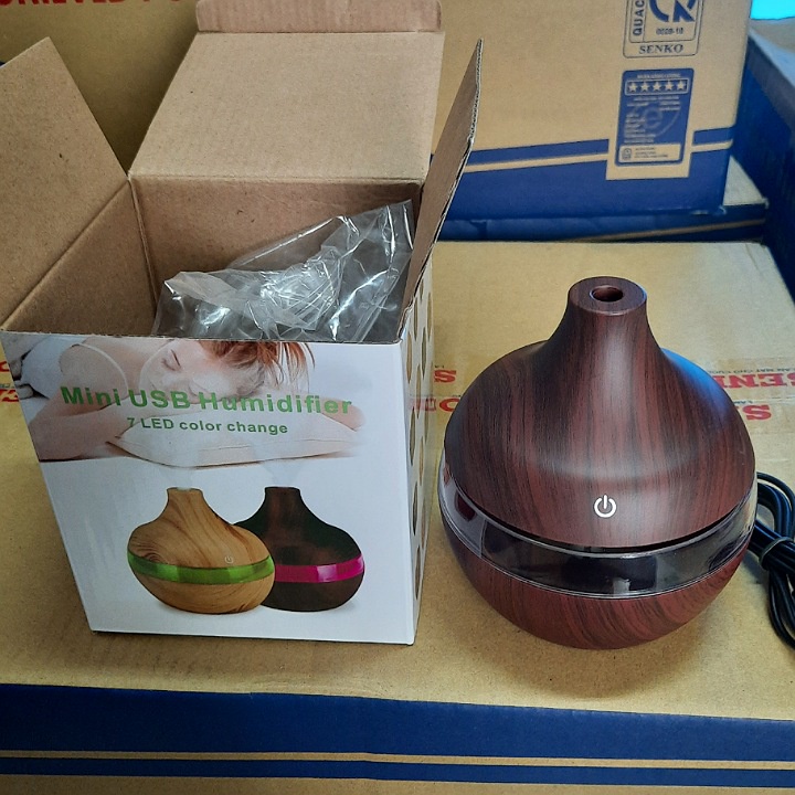 Máy Xông Tinh Dầu Aroma Tặng Tinh Dầu Máy Khuếch Tán Tinh Dầu Phun Sương Tạo Ẩm Toả Hương Thơm Mát Phòng Ngủ &amp; Đuổi Muỗi