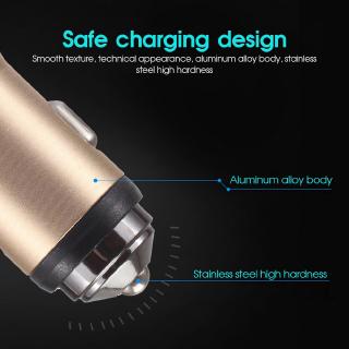Sạc xe hơi mini cho iPhone Android 2.4A 2 cổng USB