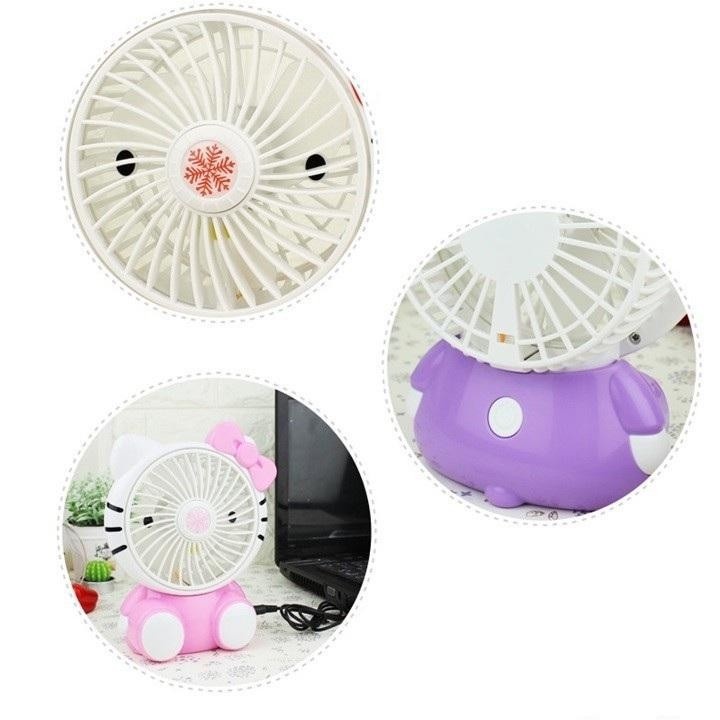 Quạt 3 Cánh Kitty Sq1881-2 Cực Dễ Thương Có Pin Sạc