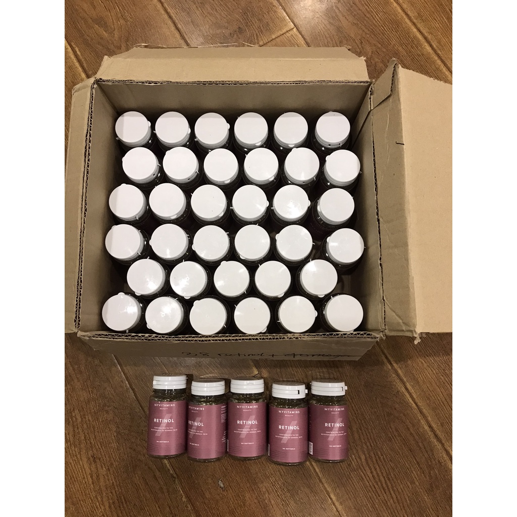Viên uống Retinol Myvitamins Beauty 90 viên làm sáng da chống lão hóa UK