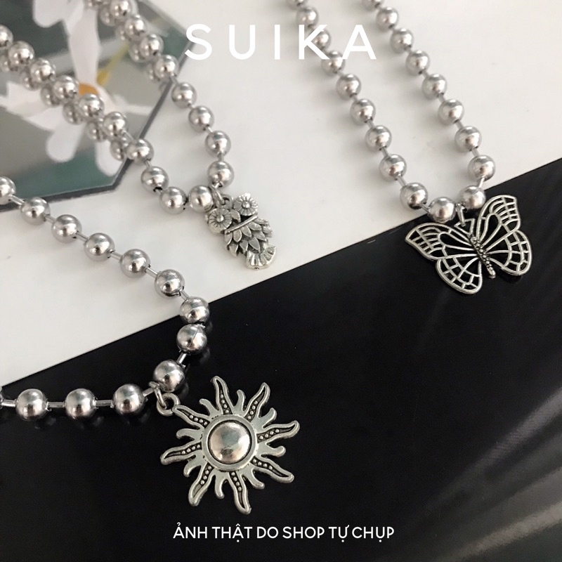 (CÓ ẢNH THẬT) Dây Chuyền Ball Chain 6li Thép Titan Không Gỉ Suika.Acc