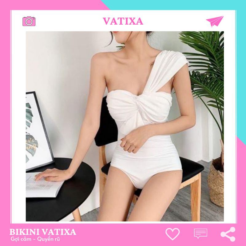 [ HÌNH THẬT + VIDEO ] Bikini liền thân lệch vai (nhiều màu) VATIXA BKN25