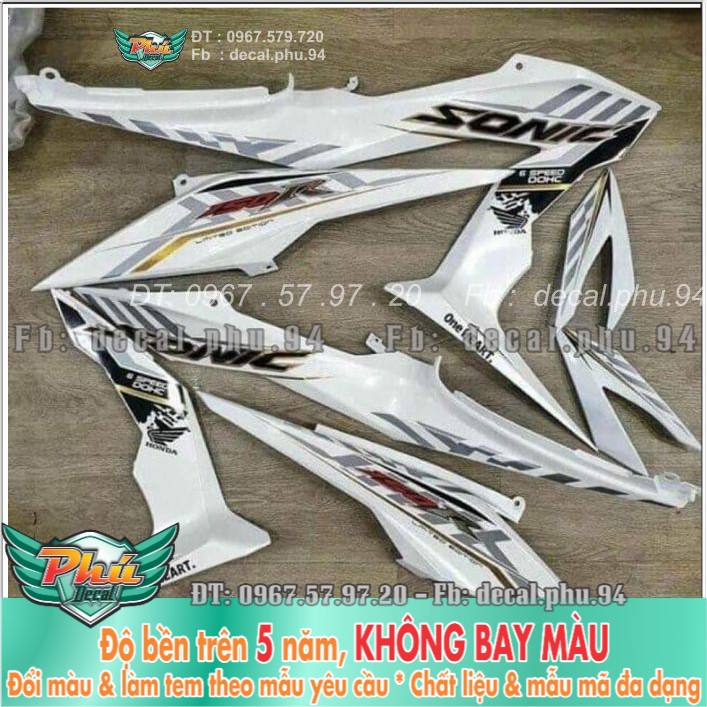 Tem rời Sonic Trắng đen (X) -1