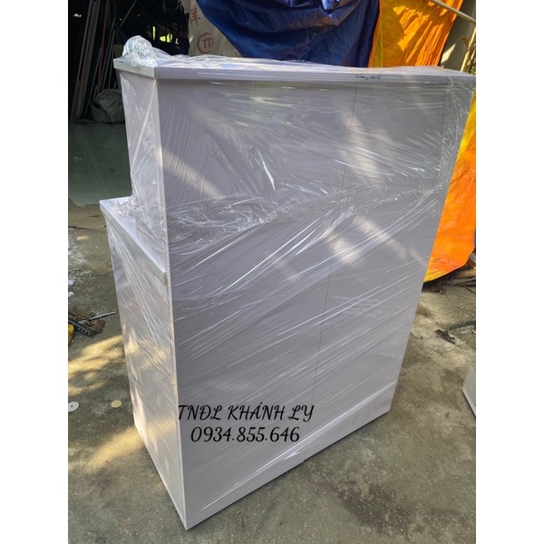Quầy thu ngân nhựa đài loan ngang 80 cao 1m1