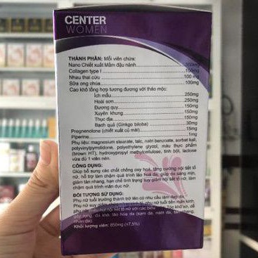 Nội tiết tố Center Women hỗ trợ làm chậm lão hóa da