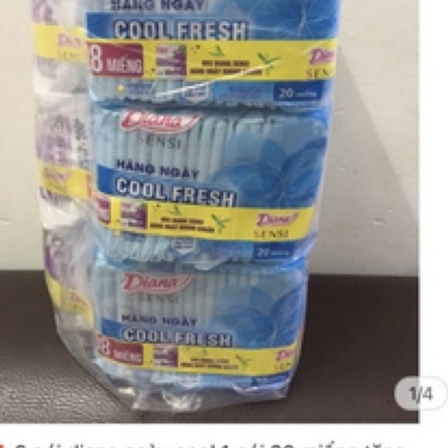 6 GóI Băng vệ sinh Diana Sensi Cool Fresh hàng ngày 20 miếng