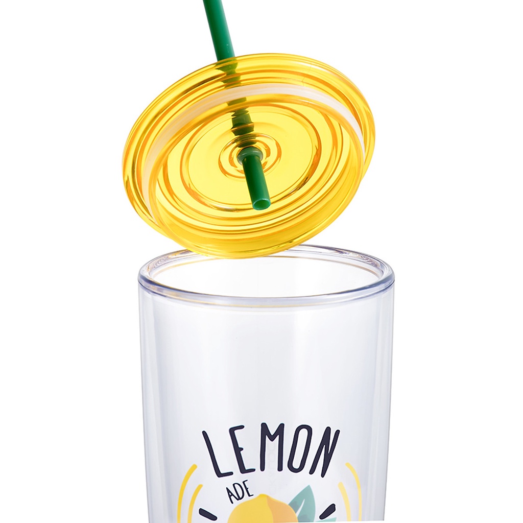 Ly Nhựa Có Ống Hút Lock&Lock HAP507 - Dung tích 750ml, 2 lớp cách nhiệt