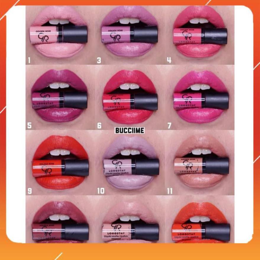 Miễn Phí Ship - Son Kem Lì Golden Rose Liquyd Matte Lipstick Mini
