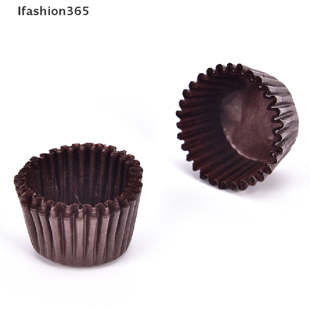 Set 500 giấy lót bánh cupcake màu trơn mini 365