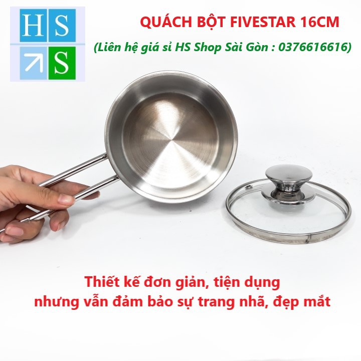 (Bán sỉ) Nồi quấy bột FIVESTAR 16cm (3 đáy) , Nồi nấu cháo dùng đươc bếp từ, Quánh nấu ăn cho bé chống dính dùng đa năng