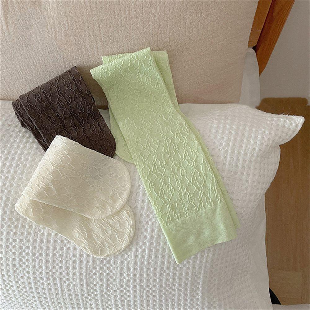 Đôi Vớ Nhung Jacquard Ba Chiều Dài Đến Đầu Gối Thời Trang Xuân Hè Cho Nữ