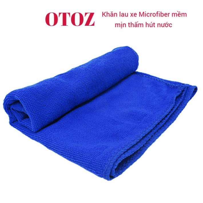Khăn lau xe hơi Microfiber OTOZ mềm mịn thấm hút nước