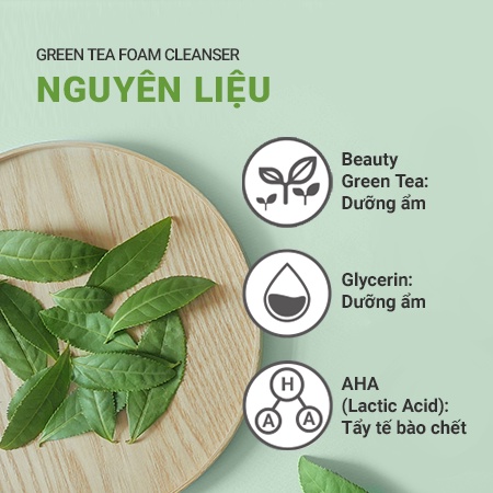 Sữa Rửa Mặt Trà Xanh innisfree Green Tea Foam Cleanser 150ml Sạch Sâu Không Khô Da Chiết Xuất Tự Nhiên [CHÍNH HÃNG]