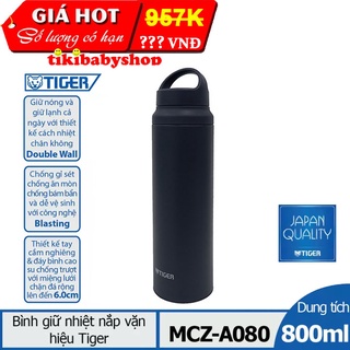 Bình giữ nhiệt tiger mcz-a080 - màu đen - 800ml