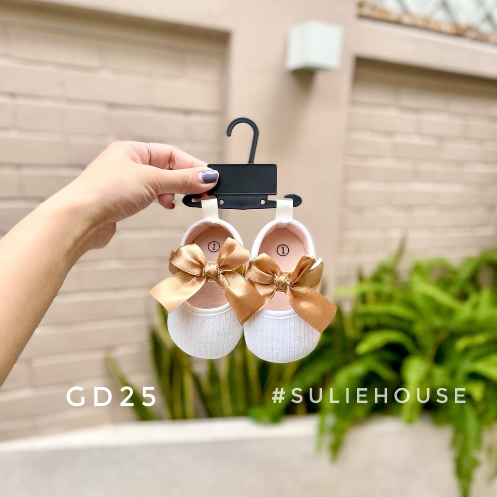 Giày tập đi len nơ vàng - GD25
