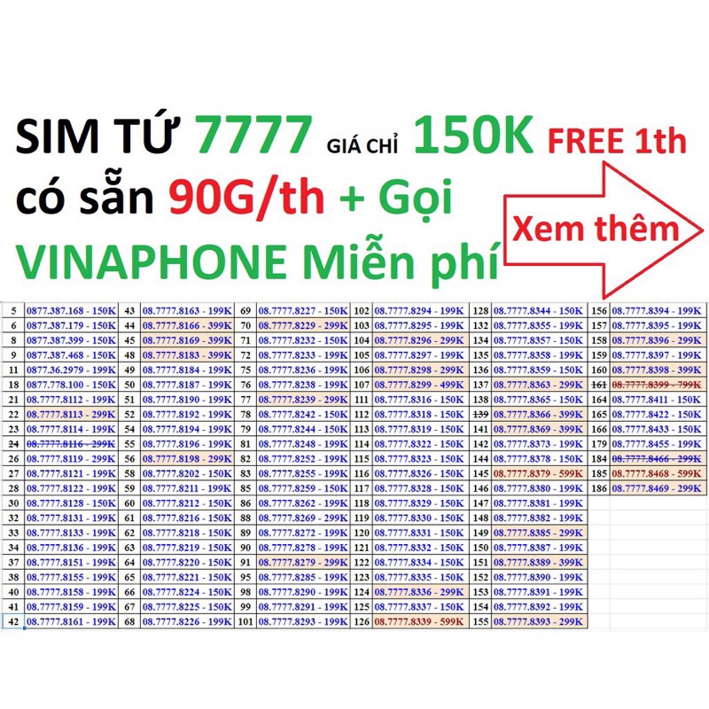 V120 [Miễn phí tháng đầu], Sim V90, V120 Viettel 60G/th, gọi miễn phí nội mạng. ITEL VINAPHONE 90G/th Gọi Vina Miễn phí
