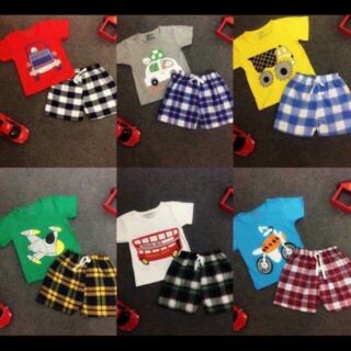 55k 1 bộ ô tô áo cotton quần thô