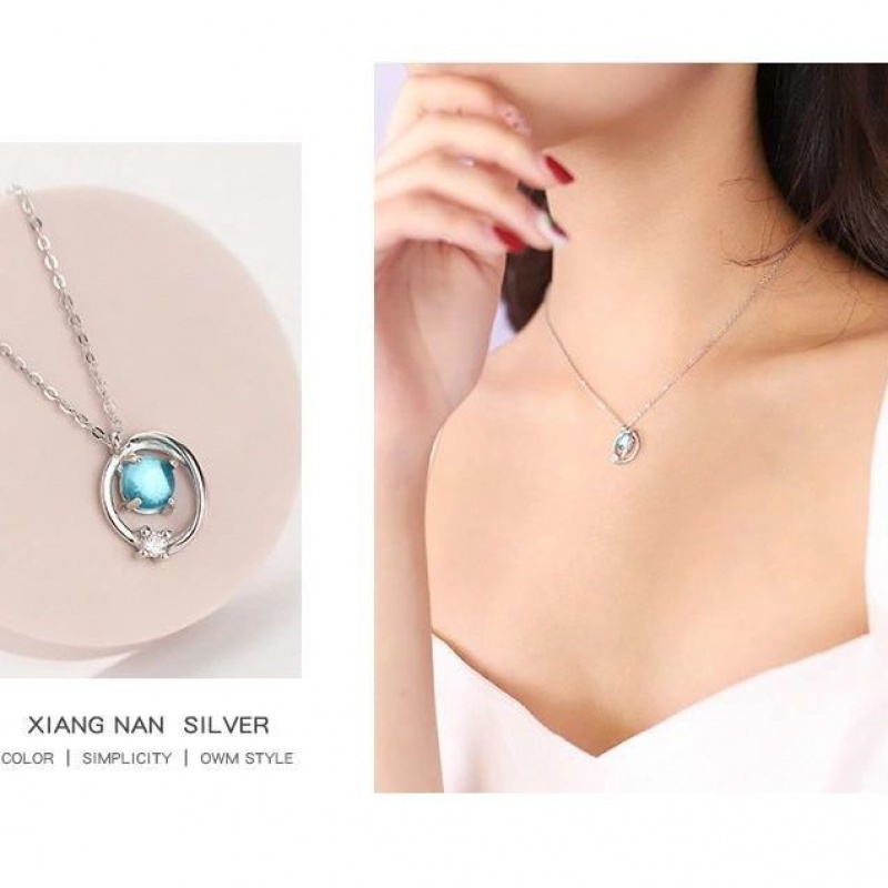 Vòng cổ Mặt Pha Lê Họa Tiết Bầu Trời Sao Token Ba Cặp Cho Nữ Sinh