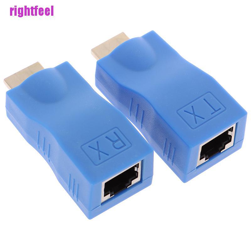 Bộ 2 Đầu Chuyển Đổi Hdmi Sang Rj45 Cat 6-Net Màu Xanh Dương