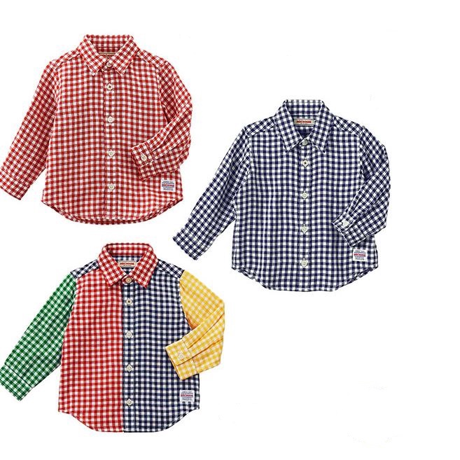 Áo sơ mi tay dài cho bé, 100% Cotton, Shirt, MIKIHOUSE, [13-5301-784]