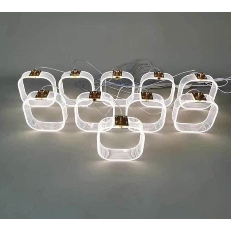 Đèn led thả trang trí sư kiện ,đám cưới -Meca vuông và tròn , quả dâu Tây , chuông gió, chim Hải âu