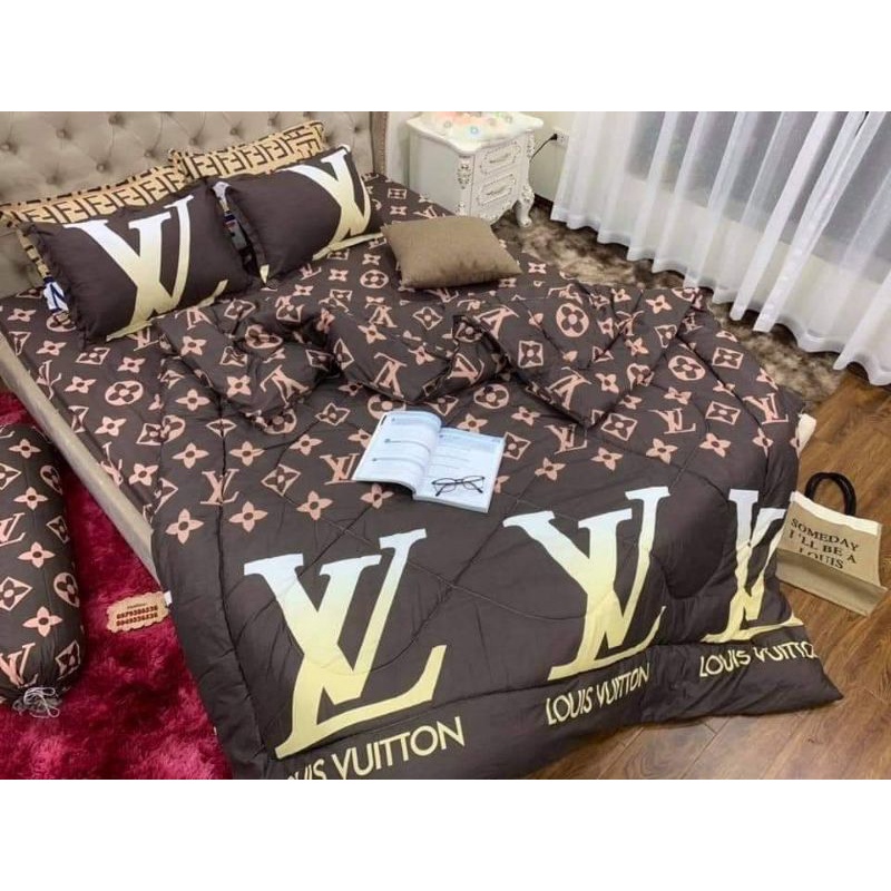 TRỌT bộ chăn phao 5 món gà gối poly