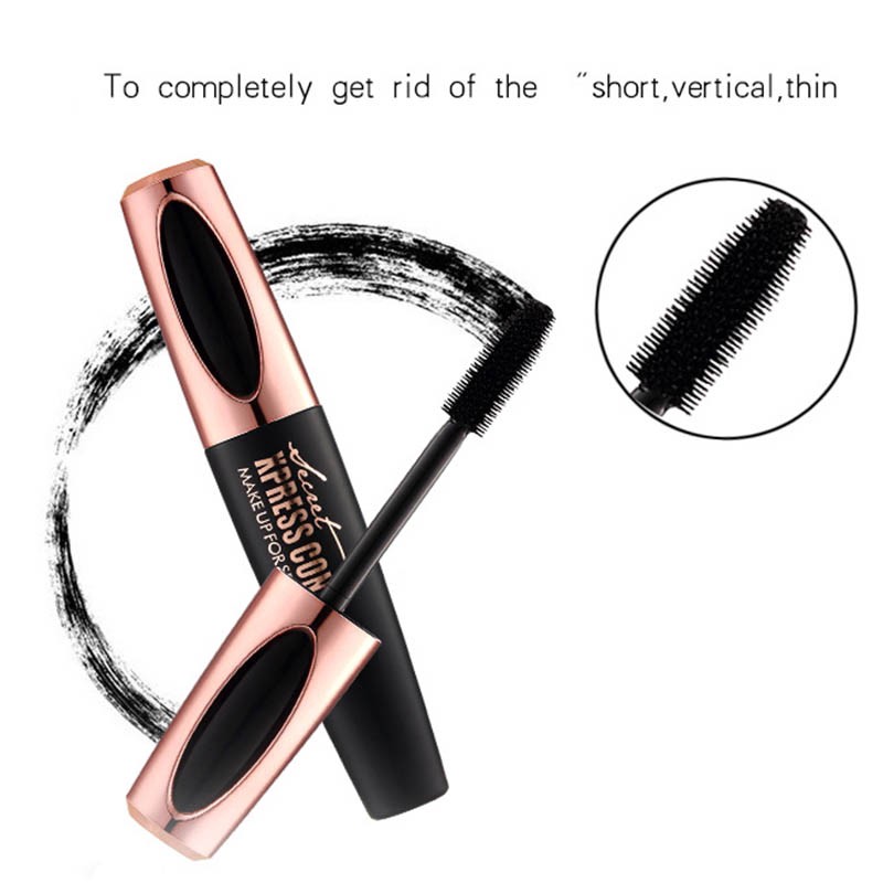 Mascara với đầu cọ silicone mềm giúp kéo dàn hàng mi và cho màu kháng nước