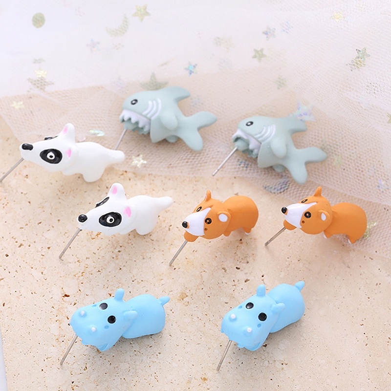 Khuyên Tai Kim Loại Họa Tiết Hoạt Hình Phong Cách Hàn Quốc Cho Nữ