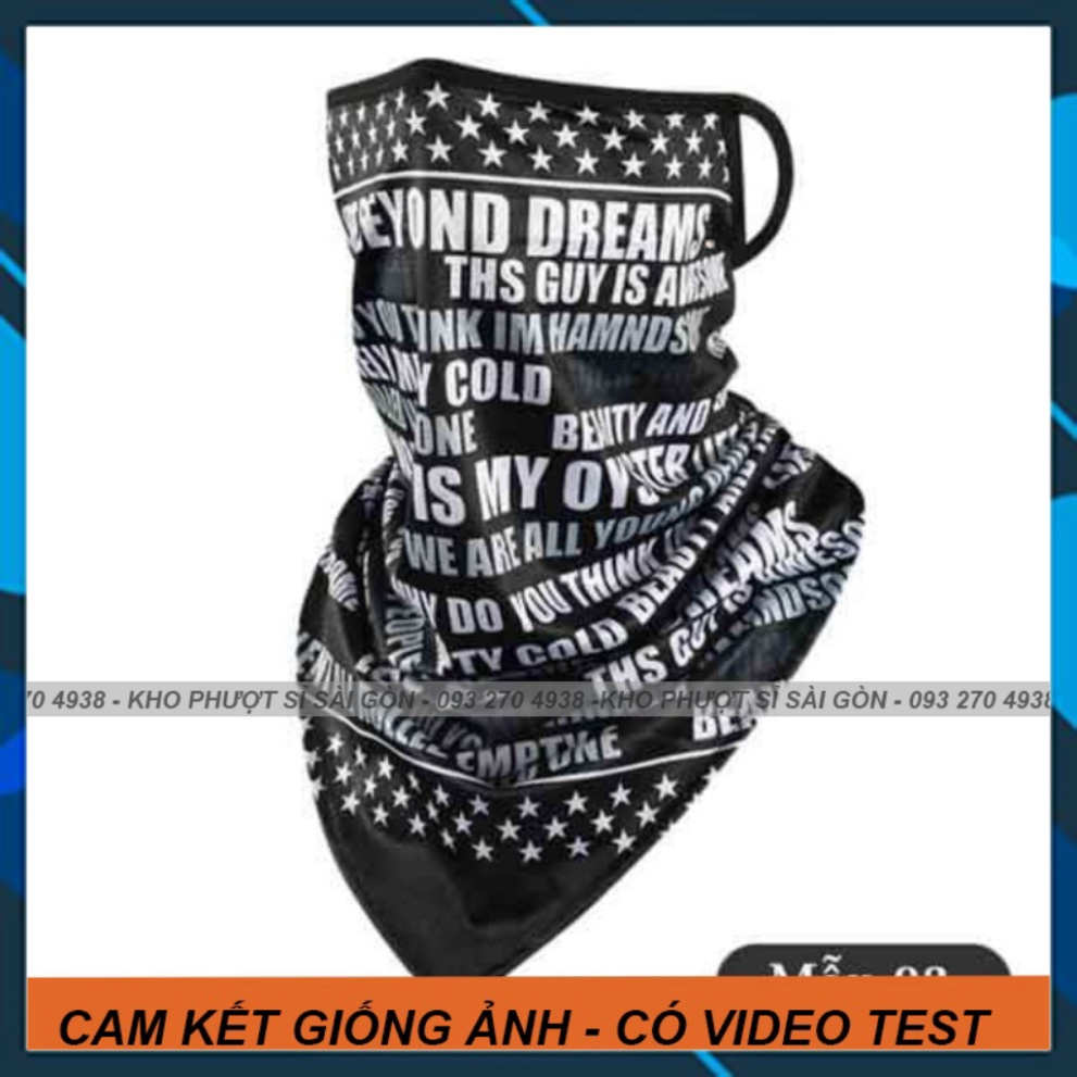 ĐƯỢC CHỌN MẪU - Khăn trùm đầu đa năng tam giác cao cấp chống bụi - chồng tia UV - Khăn đa năng tam giác đi phượt