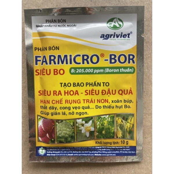 Phân Bón Lá Siêu Bo Farmicro Bor