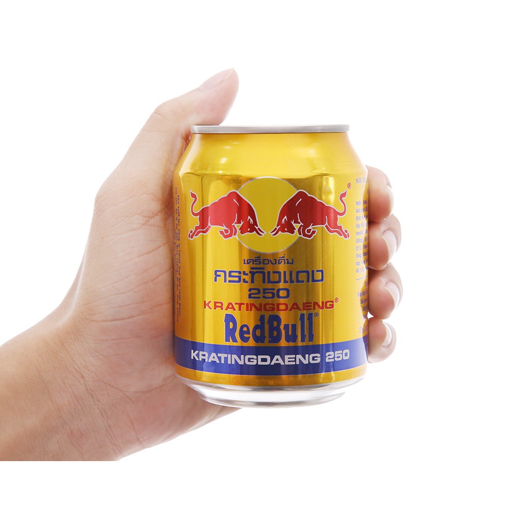 Nước Tăng Lực/ Bò Húc Thái Redbull Lon 250Ml